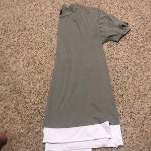 Green / White pacsun long fit tee